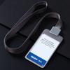 Dezhi aleación de aluminio tarjetero certificado doble cara insignia insignia permiso de trabajo personal cubierta colgante aleación de aluminio metal cordón
