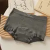 Pantaloncillos tipo bóxer de algodón puro gris para niñas, de longitud extendida, entrepierna 100% algodón, hipoalergénicos, transpirables, de cintura media, algodón puro, ajustados a la cadera, bóxers para niñas jóvenes