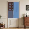 Cortina de puerta con estampado de lunares para uso doméstico, adecuada para dormitorios en casas de huéspedes, no requiere taladro, hecha de tela de algodón y lino, se puede personalizar con tu propio diseño para privacidad en el baño