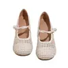 Zapatos de Mujer Estilo Suave 2026, Zapatos de Salón de Boca Baja con Aumento de Altura Oculto, Sandalias Transpirables con Calados de Malla, Zapatos Mary Jane que Combinan con Faldas