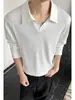 Otoño 2026 Nuevo Estilo Estilo Hong Kong Interior Tallas Grandes Cuello Solapa Manga Larga Camisa POLO M-5X HT261184-P19