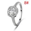 Aliexpress Atacado de Joias de Comércio Exterior Anel Elegante da Moda Zircônia Micro-Cravada Diamante Quadrado Personalizado Joias Femininas Presente de Aniversário