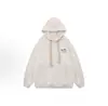 Sudadera con Capucha de Hilo de Punto de Colores Puntos Elefante Bordado para Mujer, Tejido Retorcido con Cordón, Top Holgado Casual