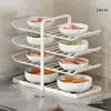 Prateleira de Preparo de Alimentos para Cozinha Bancada Multicamadas Prato para Acompanhamentos Artefato Doméstico para Preparo de Refeições Prateleira Multiuso para Armazenamento de Pratos