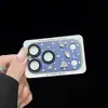 Adecuado para Apple 17P/17PM/18P/18PM: un protector de lente de cámara de alta gama, de diseño único, con un motivo de mariposa y corazón con pedrería