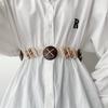 Cinto feminino estilo étnico, vintage, moderno, com corda de cera, contas de coco, borla, cinto de cintura