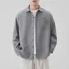 Camisa de Linho Imitação Manga Longa Estilo Old Money para Homens, Nova Jaqueta Leve Japonesa Solta com Gola Reversível para Primavera e Outono de 2026