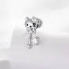 Unhas Ossinho de Gato Kt Fofas, Brincos Parafusados de Osso da Orelha de Aço Titânio Doces, Unhas Ossinho de Orelha Kawaii, Brincos Piercing de Nicho Rosa