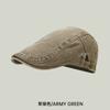Estilo K de Versátil Lavado Retro Gorra Delantera Marca de Moda Tendencia Boina para Mujer Versátil Casual Simple Boina para Hombre Tendencia