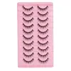 10 Pares de Pestañas Postizas Pequeñas tipo Cómic, Naturales, Largas y Ligeras, Pestañas de 0.04mm, Par de Pestañas Abuela Conejo