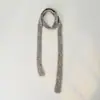 Bufanda de Punto de Lana Mezclada para Otoño e Invierno con Diseño de Nicho de Puntos de Copo de Nieve para Mujer Estilo Coreano Nueva Fina Estrecha Larga Personalizada
