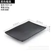 Plato rectangular negro de melamina Plato para hot pot de res de Chaoshan Plato para guarnición Plato para barbacoa japonesa Vajilla comercial de imitación de porcelana