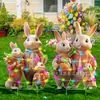 Cartel de Pascua para Jardín Nuevo 2027 Transfronterizo con Tablero Hueco Impresión UV, Personalización de Cartel de Jardín de Pascua