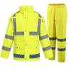 Impermeable Protector Reflectante de Doble Grosor al Por Mayor Unidad Tráfico Carreteras Protección Laboral Impermeable Impermeable Impermeable Conjunto Dividido
