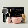 Cuenco de cerámica para matcha, juego de té matcha de estilo japonés, cepillo de bambú para matcha, accesorios para la ceremonia del té de la dinastía Song Baiben Li