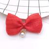 Otoño Nuevo Color Sólido Colgante de Perlas Accesorios Lazo de Malla DIY Accesorios para el Cabello de Niños Accesorios para Zapatos y Calcetines
