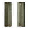 Cortina de Chenilla Patrón Espiga Tela Bloque de Color Espesada Blackout Dormitorio Estilo Ins Sencilla Tela Verde Matcha para Ventanas Mirador