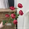 6 Buquês Artificiais de Flor de Chá e Rosas para Decoração de Salão de Casamento, Vitrine de Casa e Arranjo de Lótus