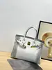 Bolso Grande de Cocodrilo de Gama Alta para Mujer 2026 Nuevo Bolso Cruzado Versátil de Moda Bolso de Mano Bolso Platino
