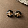 Pendientes franceses vintage con temperamento especial, diseño de cruz, estilo Hong Kong, perla, amor, plata 925, para mujer