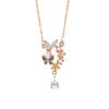 Collar de Plata Esterlina 925 de Mariposa para mujer, diseño de nicho, lujo ligero, borla de circón, cadena para clavícula, estilo ins, colgante de flor