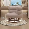 Silla de Pastel Color Crema Estilo Francés, Silla Sofá Individual de Lana de Cordero de Moda para Balcón Sala de Estar, Silla Moderna Minimalista de Madera Maciza