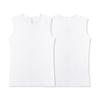Chaleco deportivo de dos piezas de algodón puro sin mangas para hombre, camiseta blanca holgada de verano 2022, tipo camisa básica