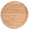 Conjunto de 2 Pratos Redondos de Bambu 12 polegadas Pratos de Queijo de Madeira Bandejas para Café e Chá Pratos de Frutas Pratos para Servir em Festas