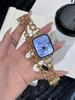 Conector Creativo Doble Cadena Forma de Corazón Correa de Metal para Reloj Adecuado para Apple iWatch Generación 11 10/987Ultrase