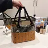 Bolsa cosmética portátil de gran capacidad, bolsa de aseo translúcida de oso de moda, nueva bolsa de almacenamiento de moda estilo coreano para mujer