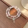 Pulseira de Citrino Brasileiro Natural Imitado para Mulheres, Pedra Natural, Amarelo Vibrante, Homens e Mulheres, Transferência de Fortuna, Pulseira de Casal Amarelo Escuro