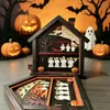 Venda Quente Transfronteiriça Decorações de Casa Assombrada de Madeira Intercambiáveis de Halloween Fantasma Bruxa Abóbora Artesanato para Decoração de Mesa