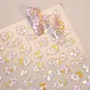 Redanco5D Estampado Ins Popular Pegatina para Uñas Shell Bronceado Ligero Guirnalda Pegatina Estéreo para Uñas Dr1520