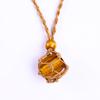 Amazonita Piedra Natural Malla Bolsillo Tejido Collar Colgante Ajustable Malla Tejida a Mano Cuentas de Piedra con Forma de Cristal