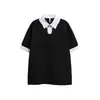 Camisa Polo de Rayas Falsa de Dos Piezas de Manga Corta para Hombre, Marca de Verano de Moda, Camiseta Fresca y Holgada de Media Manga, Top de Alta Gama Estilo Americano
