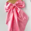 Pinza para el pelo con lazo de satén popular transfronterizo, pinza de resorte grande, color sólido, para la parte posterior de la cabeza, accesorios para el cabello para mujer