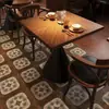 Mesas y sillas comerciales para tabernas y restaurantes, restaurante de té retro, mesas y sillas para salones privados de hotel, mesas y sillas de bar estilo americano, sillas de madera maciza