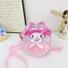 Nova Bolsa de Ombro Fofa Menina Melodia Desenho Animado Estilosa Versátil Leve Bolsa Transversal Porta-Moedas Externo Transfronteiriço