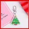 Pingente de Placa de Texto Acrílico de Dupla Face de Natal Fofo Árvore de Natal Papai Noel Pingente de Bolsa Chaveiro Pequeno Presente