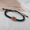 Pulsera trenzada de nudo de oro para pareja, para el año de nacimiento, atrayendo riqueza y fortuna, cuerda roja rica y caprichosa, cuerda negra, pulsera para estudiantes de lugar escénico