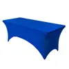 Funda de Mesa Elástica de Alta Calidad Transfronteriza para Reuniones, Bodas, Reuniones Familiares, Mantel Rectangular, Anti-Pilling, Lavable a Máquina, Funda para Mesa de Comedor