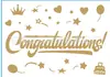Pegatinas Congratulatorias en Inglés para una Pronta Recuperación, Pegatinas de Agradecimiento, Pegatinas Transparentes para Globos de San Valentín
