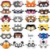 Máscara de feltro Kids Party Performance Pais-filhos Atividade Vestir-se Natal Halloween Aniversário Cartoon Felt Eye Mask