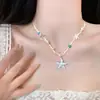 Colar de Peixe Pequeno com Contas Estilo Férias na Praia Doce Moda Personalidade Alto Valor de Cor Nicho Simples Moda Versátil