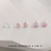 Brincos de Pérola Coração de Princesa Sereia Fada Brincos Simples de Coração de Pérola Estilo Floresta Doce Nicho Brincos de Alta Qualidade