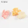 Pinza para el Cabello Flor de Margarita Pequeña Wjia Nuevo Moda de Acetato Gama Alta Tamaño Mediano Pinza de Tiburón Pasador para Recogido Parcial Accesorio para el Cabello