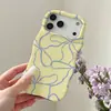 Funda de Teléfono con Lazo de Graffiti de Línea Colorida Artística para iPhone18Promax Cubierta Protectora de Película de Transferencia Térmica