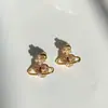 Brincos de Zircônia Pérola Francesa Planeta para Mulheres, Brincos de Luxo para Rostos Quadrados e Redondos, Brincos com Design da Moda Novo Estilo Quente