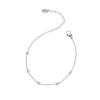 Pulseira Simples Sl086 Gypsophila Cinco Diamantes Brancos para Mulheres Aço Titânio Prata Não Desbota Joias de Aço Inoxidável