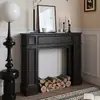 Gabinete decorativo de chimenea retro estilo francés, configuración de sala de transmisión en vivo, exhibición de sala de estar, gabinete blanco para entrada, gabinete estrecho, estante de almacenamiento